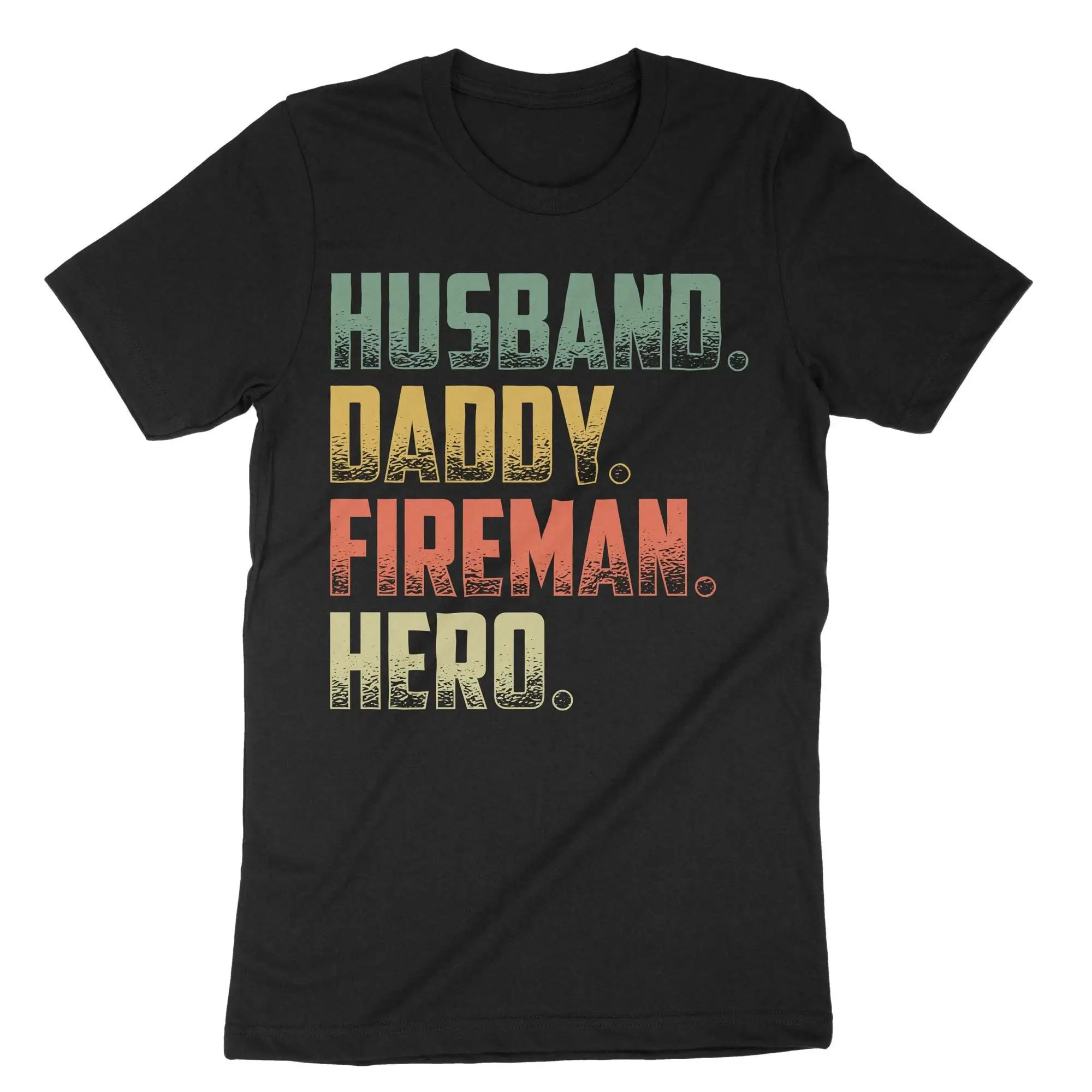 

Husband Daddy Fireman Hero Firefighter T Shirt Fathers Day Dad Protector Anniversary