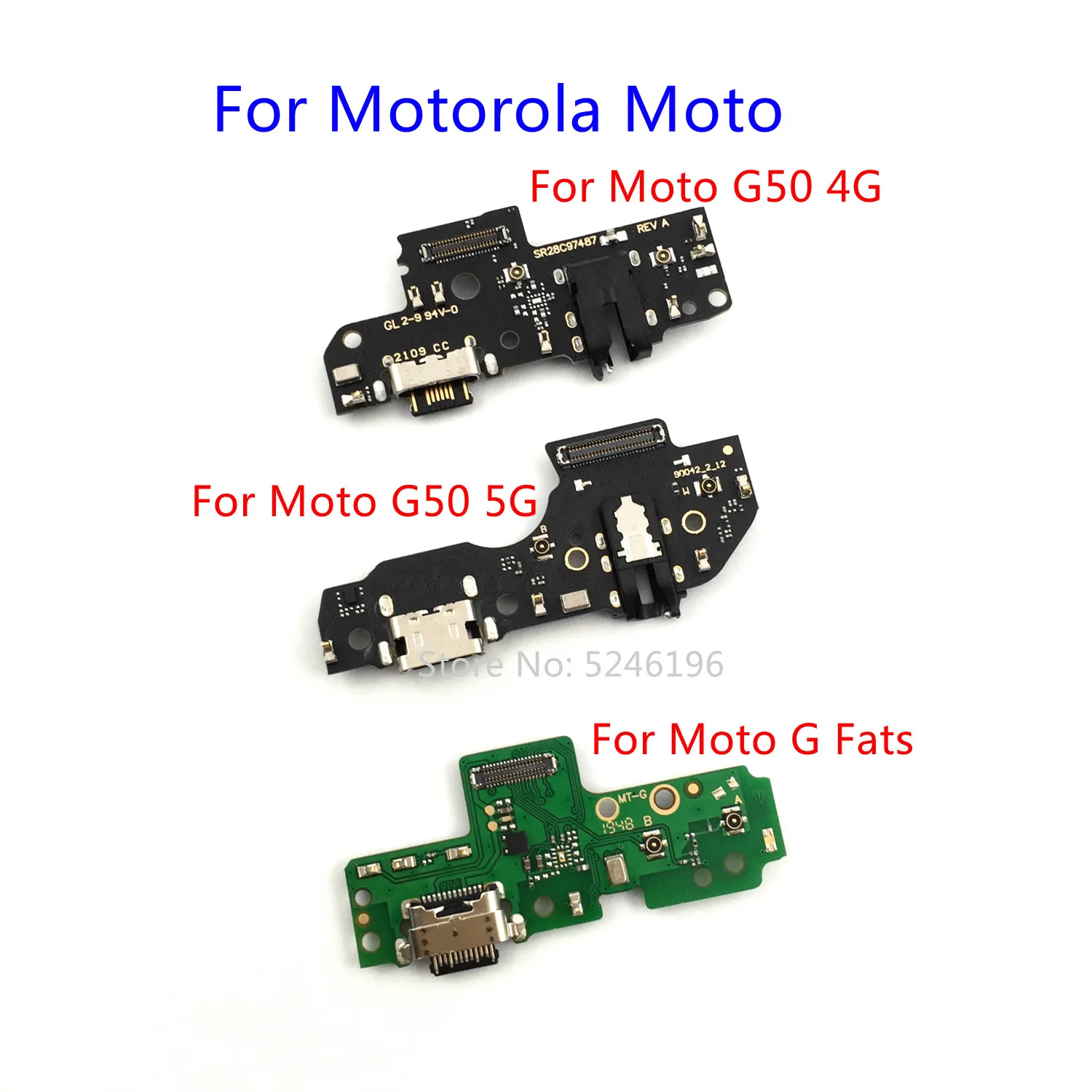 1pcs USB Charging Port Charger Base Connector For Motorola Moto G Fats Moto G50 4G  Moto G50 5G Replace Part