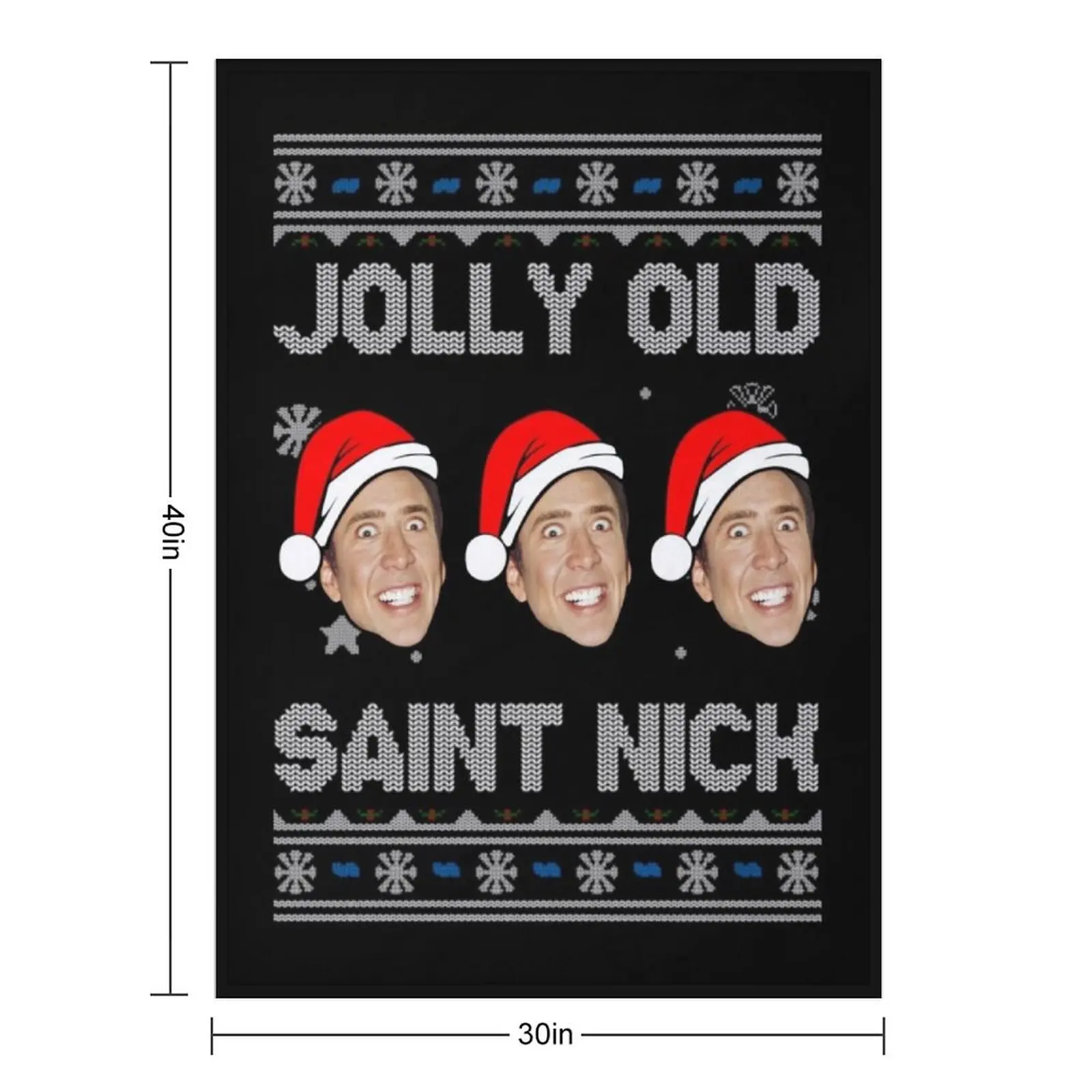 Jolly Old Saint Nick Nicolas Cage Christmas Throw Blanket Comforter Flannel Travel Loose sofa bed Summer Beddings Blankets
