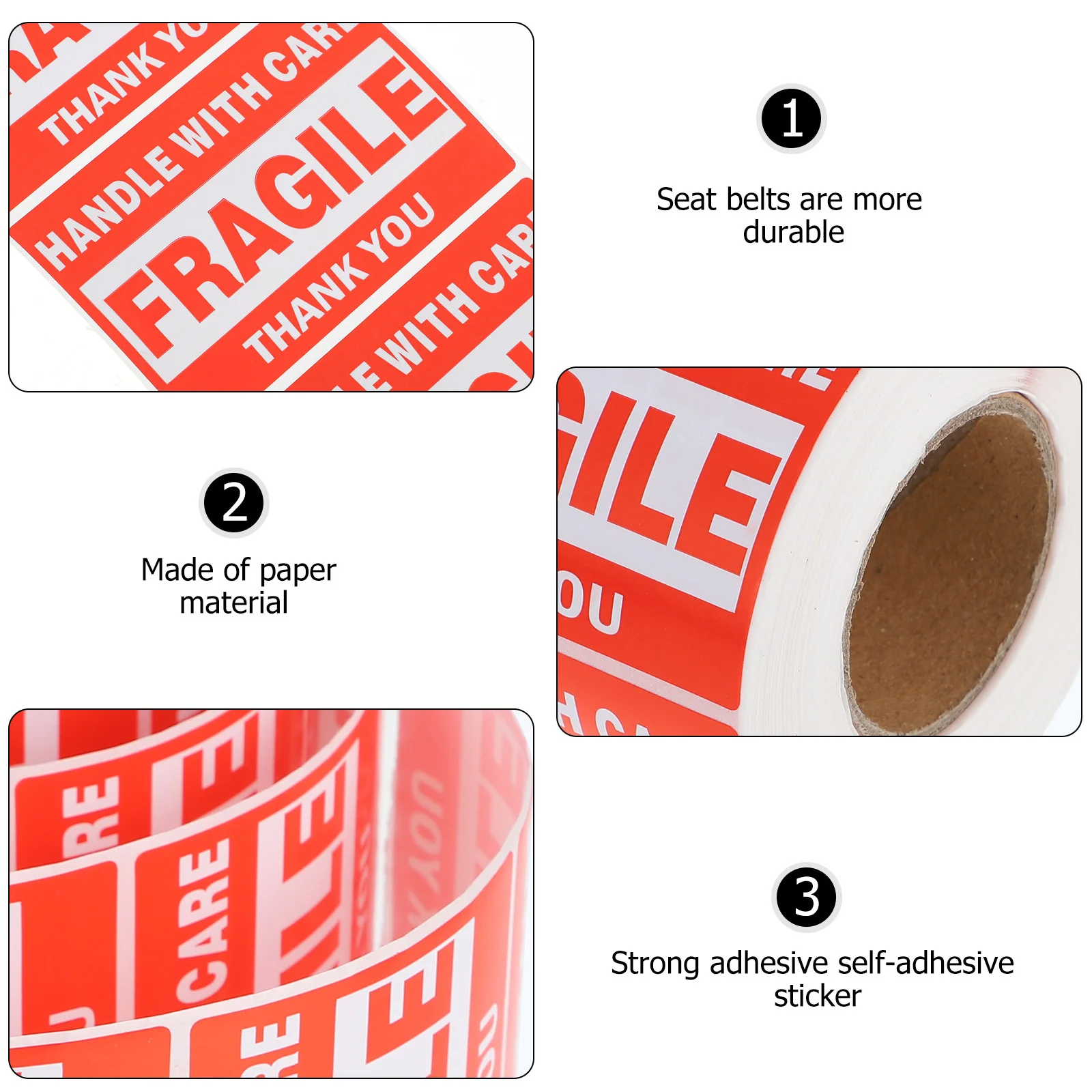 

Ручка с этикеткой для ухода Хрупкая предупреждающая наклейка Транспортные наклейки Простые в использовании для безопасной доставки Предупреждающая наклейка для доставки