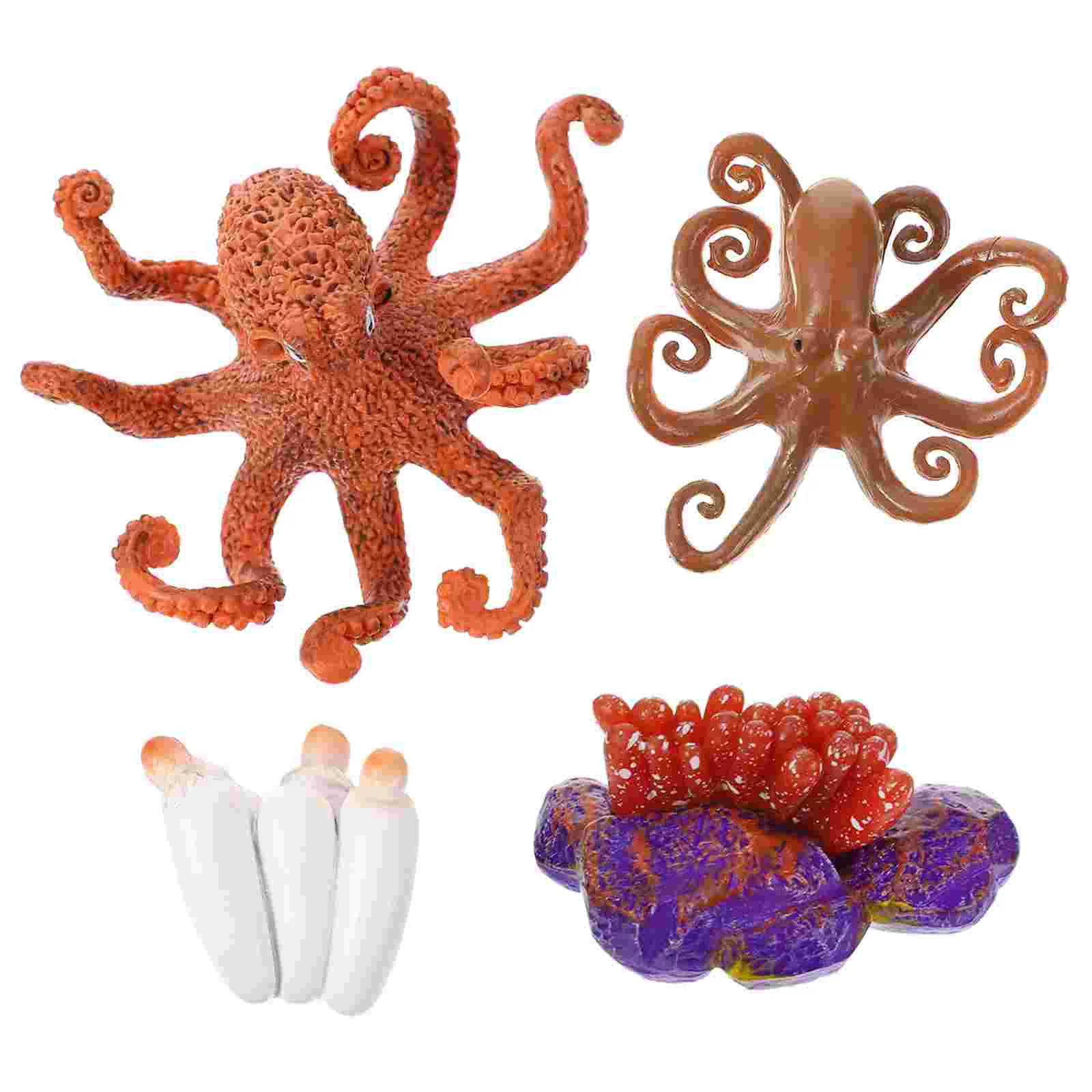 Simulatie Octopus Modelset 6-delig Levenscyclus Display Kinderspeelgoed Figuur Gedetailleerd plastic ontwerp Veilige huisdecoratie