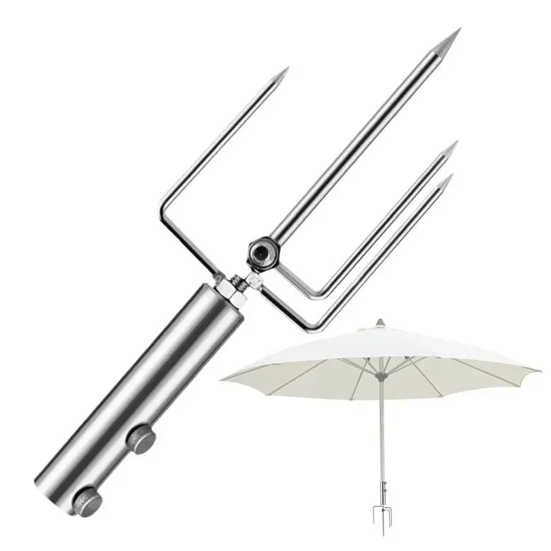 

Stainless Steel Outdoor Umbrella Anchor Safe Umbrellas Base Stand Adjustable Beach Umbrella Sand Anchor For Beach Garden Patio