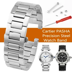 Bracelet Notch Precision steel 20*12MM 22*14MM Watch Band Wristband Folding Clasp For Cartier Pasha Stainless steel Watch Strap