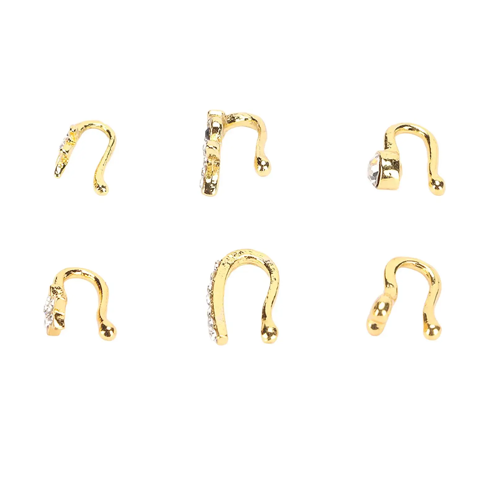 مشبك لا يسبب الحساسية غير مؤلم على مجوهرات طوق الأنف المزيفة للحفلات والمهرجانات