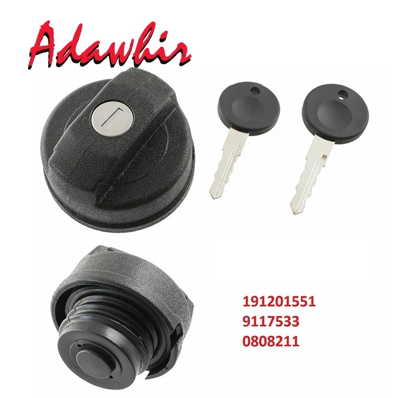 Fuel Petrol Locking Tank Filler Cap w/ 2 Keys Lockable for VW Beetle 1947-2004 191201551 0808203 Car Accessories