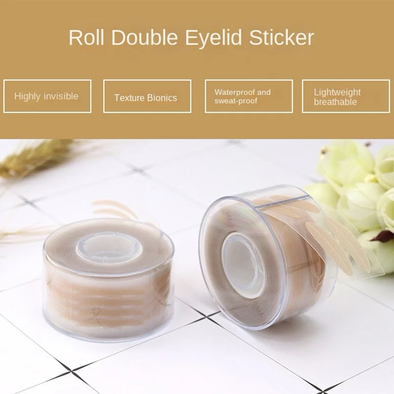 Lace Double Eyelid Roll Mesh Beauty Eye Stick No Trace Natural Flesh Color Invisible Strong Stick Lasting Beauty Makeup