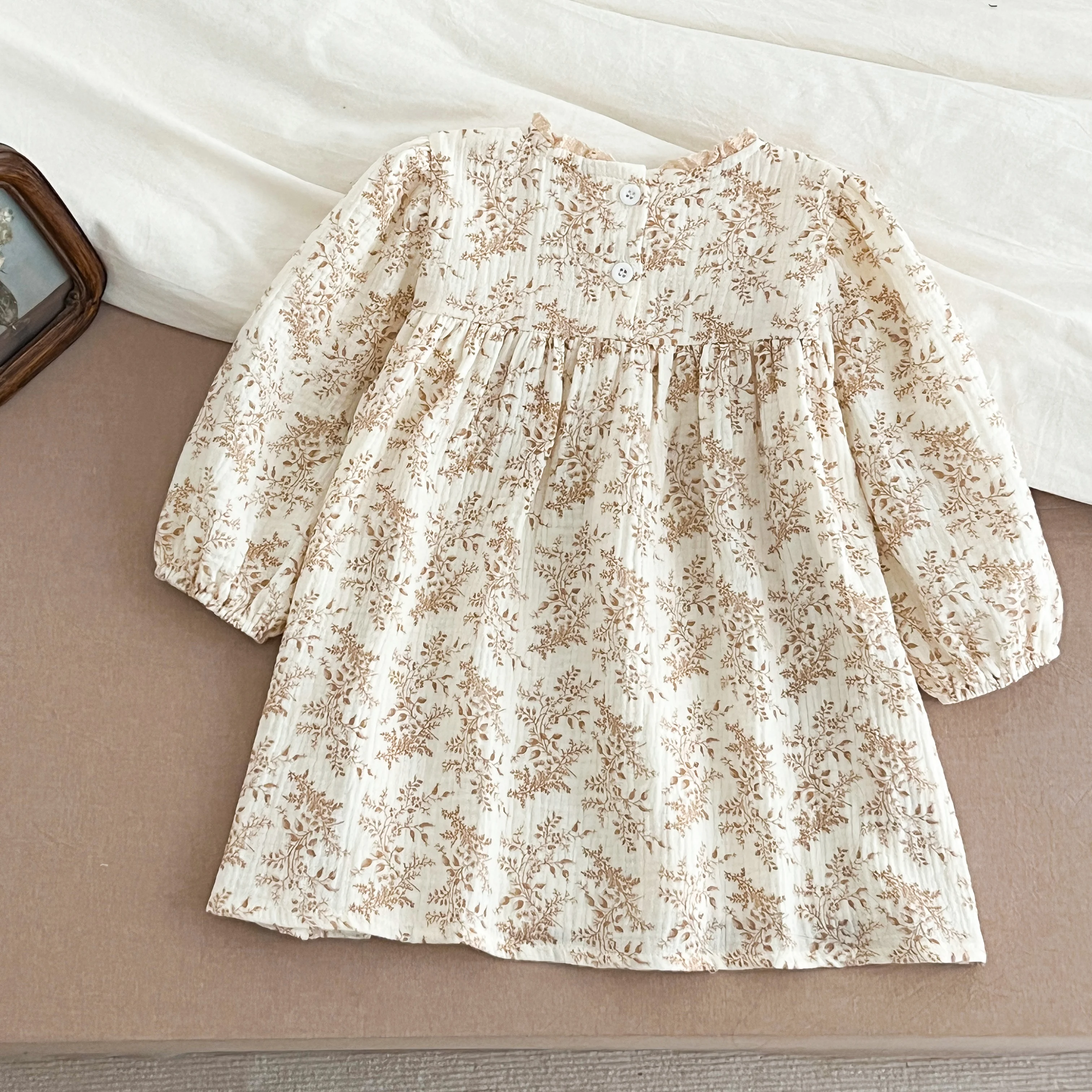 Neue Schwestern Kleid Infant Baby Mädchen Spitze Kragen Kleid Strampler Kinder Mädchen Vintage Blumen Prinzessin Kleid Familie Kleidung Strampler – Detail 17