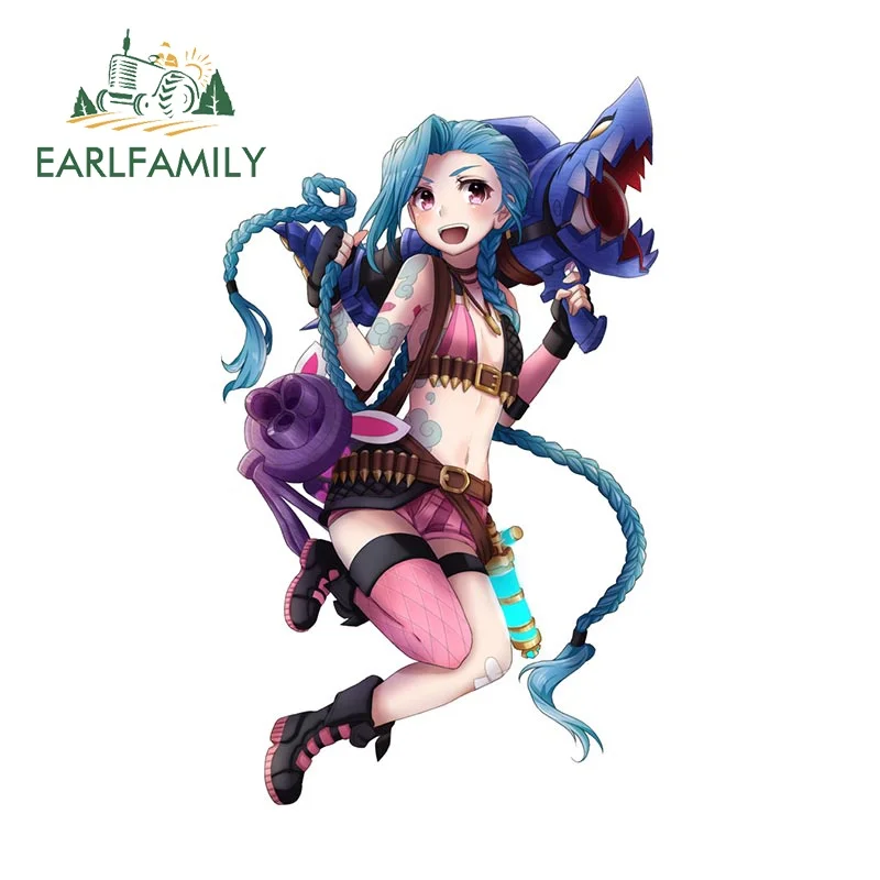 

EARLFAMILY 13 см x 7,8 см длинные волосы Jinx Автомобильная наклейка Водонепроницаемая игровая Милая наклейка на ноутбук виниловая аниме фотография