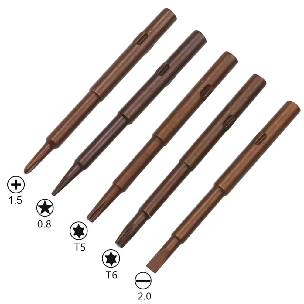 Kit de réparation d'embouts de tournevis pour iPhone et Android, outil d'ouverture de téléphone portable, démonter la tête magnétique Torx Cross Pentalobe, 5 en 1