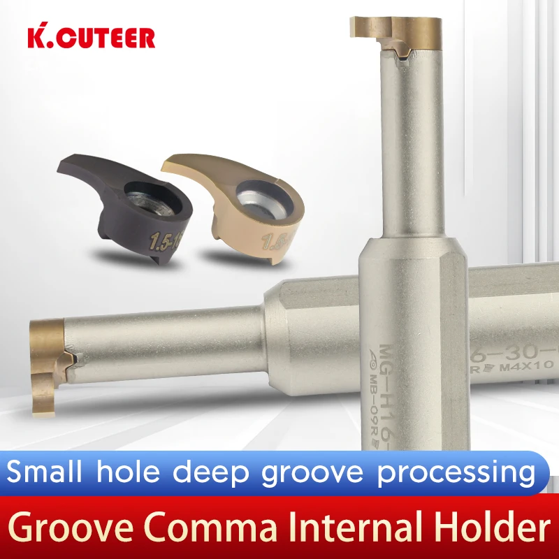 Small Cutter Bar Groove Internal Holder MG-H12 H16 H20   Comma Internal Bore Grooving Inserts MB-05R 07R 09R 11R For CNC