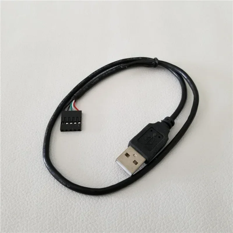 USB 2.0 untuk Dupont 2.54Mm 5Pin Wanita Adaptor Data Kabel untuk PC Chassis Papan Utama 50Cm hitam