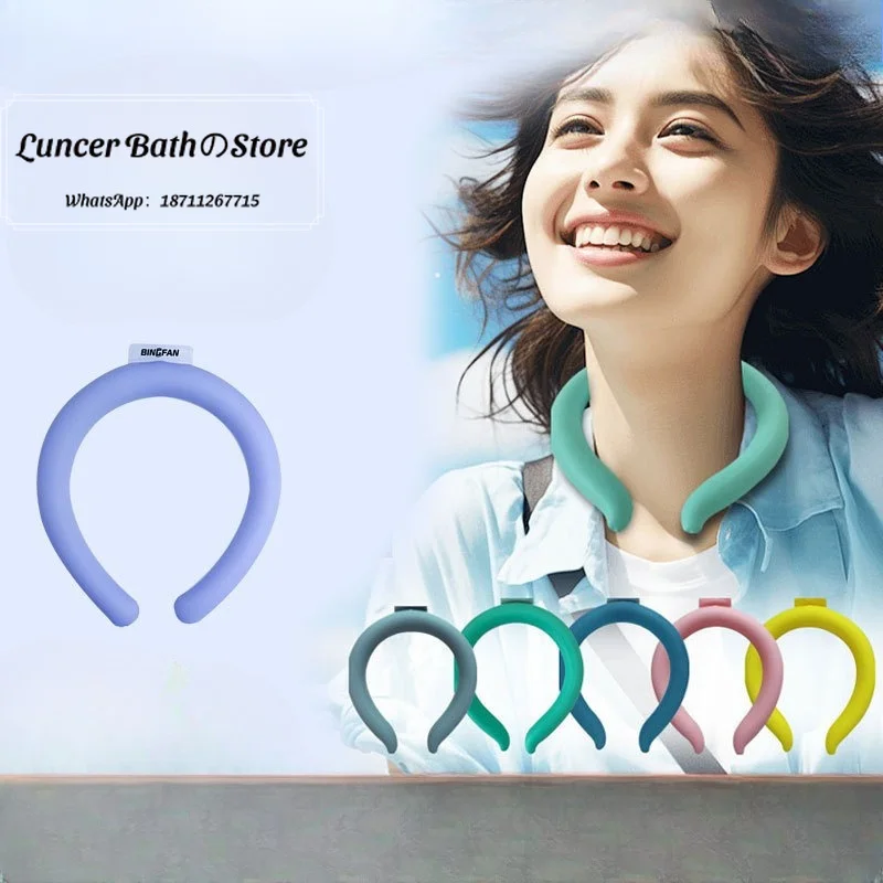 Reusable Ice Neck Collar Portable Cooling Ring Summer Heat Relief Neck Cooler Anti-heatstroke Tool for Outdoor Indoor Use