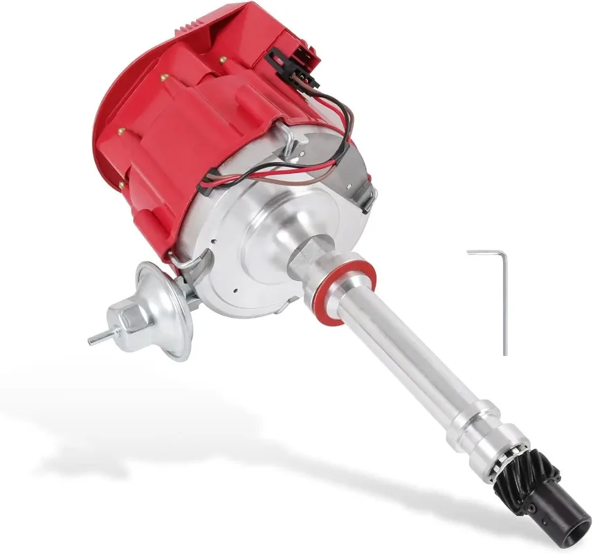 HEI موزع الإشعال الإلكتروني 65K لفائف بديلة لشيفي SBC BBC 305 350 454 5.0L 5.7L 7.4L 8.2L V8 Red Super Cap · Hot