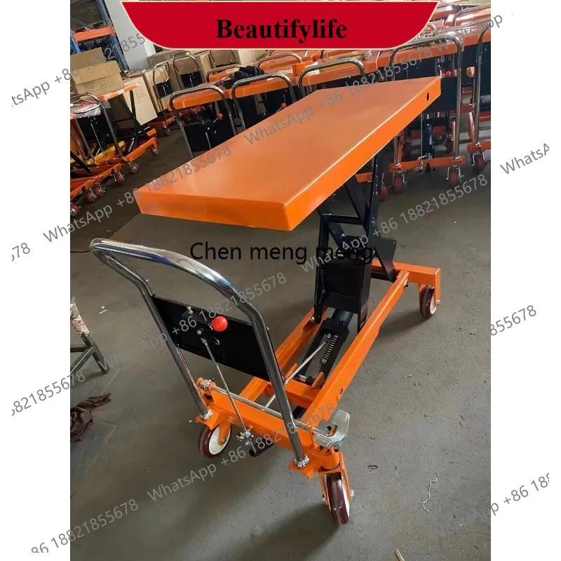 

Ручная гидравлическая подъемная платформа-тележка z189, ножничный рабочий стол, плоская передвижная тележка, ручной электрический подъемник