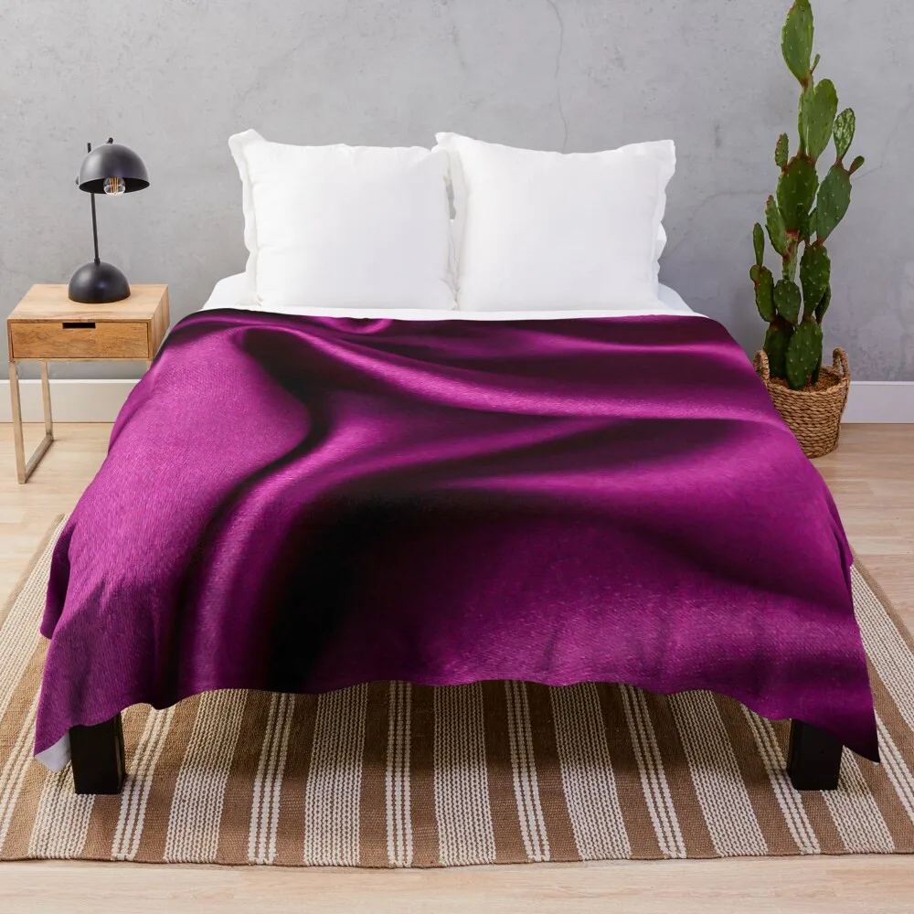 

Magenta silk pattern 2023 pantone Throw Blanket Stylish Warm Blanket for Living Room Bedroom