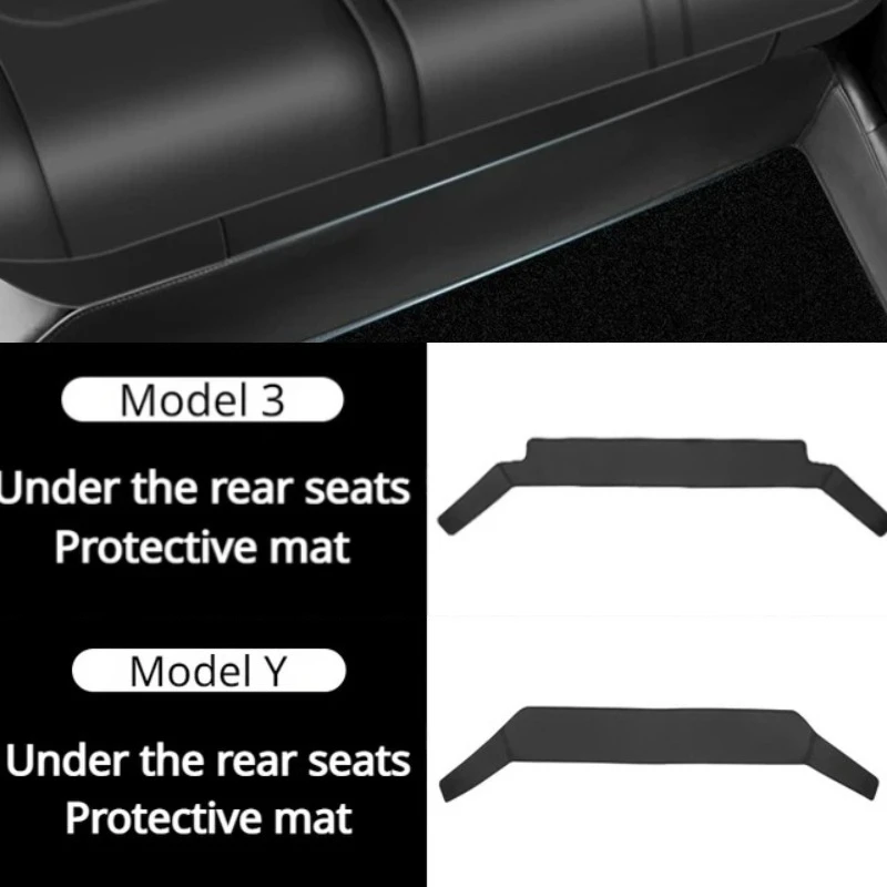 

Защитный коврик для нижней части заднего сиденья автомобиля Tesla Model 3 Y, полностью закрывающий, от грязи и ударов, кожаный аксессуар