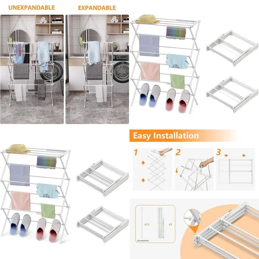

Складная белая сушилка для одежды, 2 шт.
