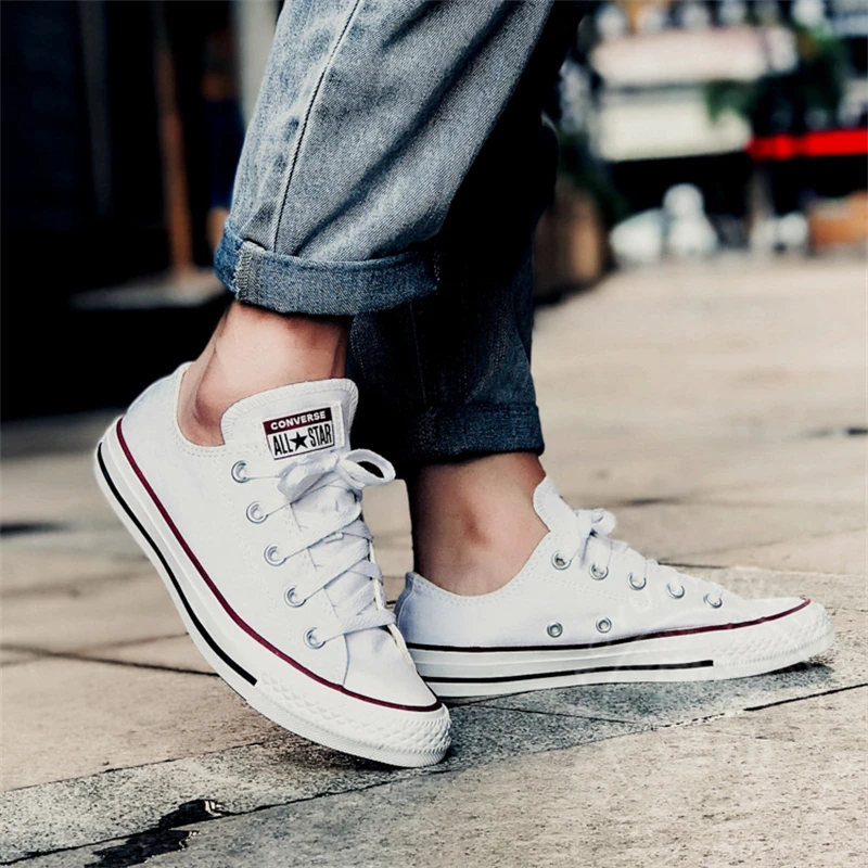 Converse men's and women's shoes 2024 new classic evergreen low-top casual canvas shoes student board shoes 101000