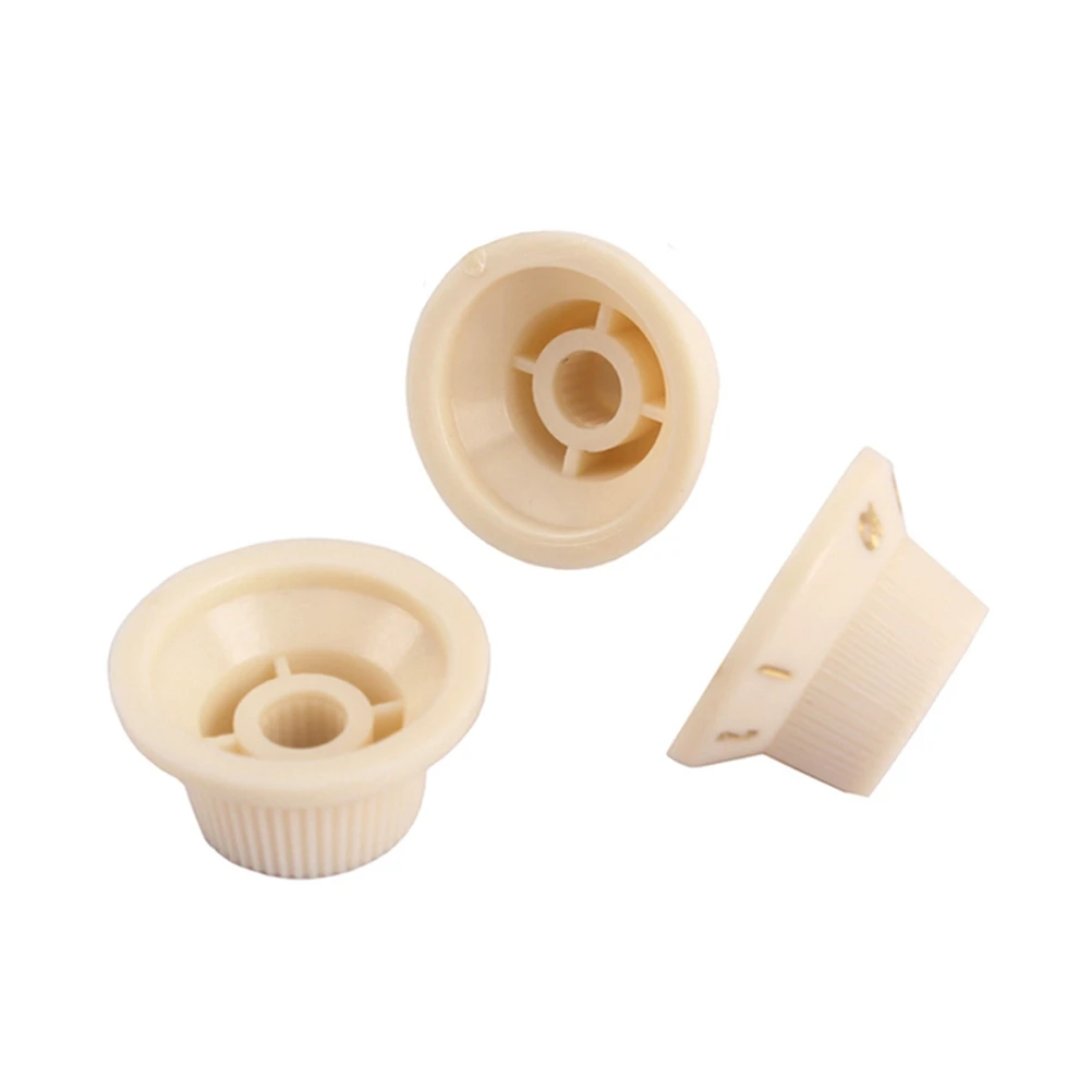 

3 PCS/ Set Plastic Hat Guitar Volume Tone Control Knobs Rotary Knobs for ST Electric Guitar Parts Replacement (Creamy)