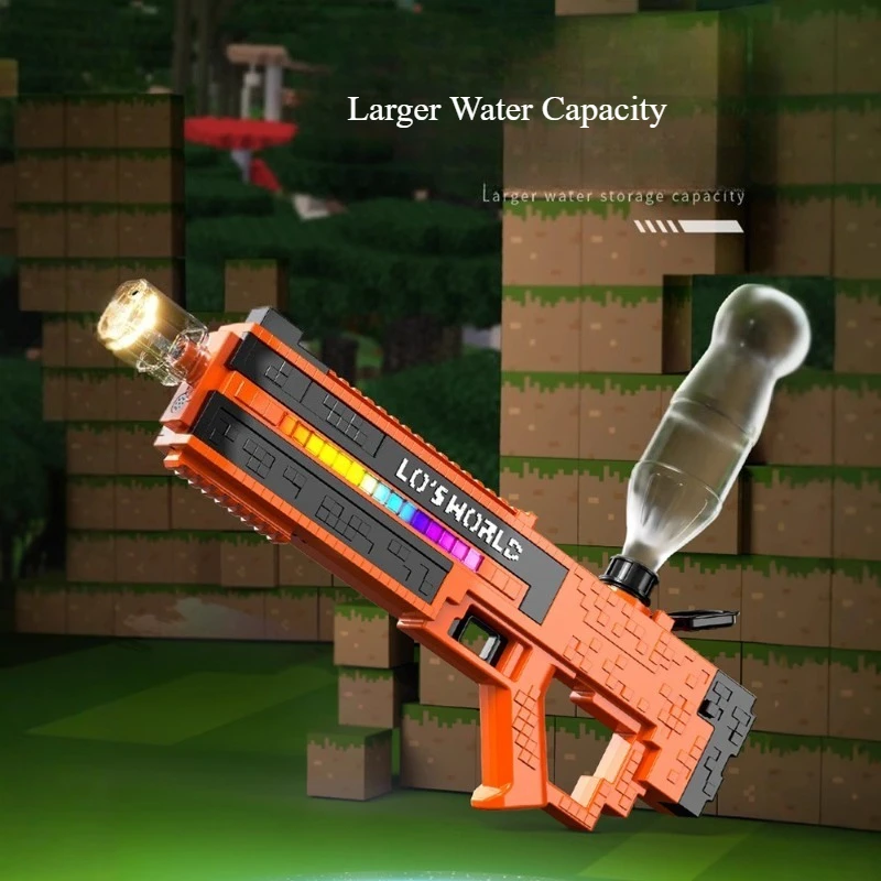 Pistolet na wodę z wielokolorowymi diodami LED o dużej pojemności Letnia zabawka basenowa dla dzieci i dorosłych Interaktywna gra wodna na świeżym powietrzu