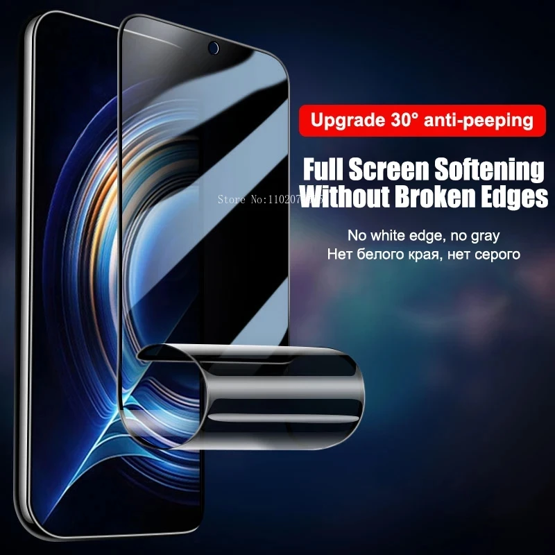 Redmi Note 9s 10s 8T 9T 9A 9C Pro Xiaomi Poco X3 F3 M3 M4 11T 12T Pro 용 보호 필름 용 3Pcs 개인 정보 보호 하이드로 겔 필름