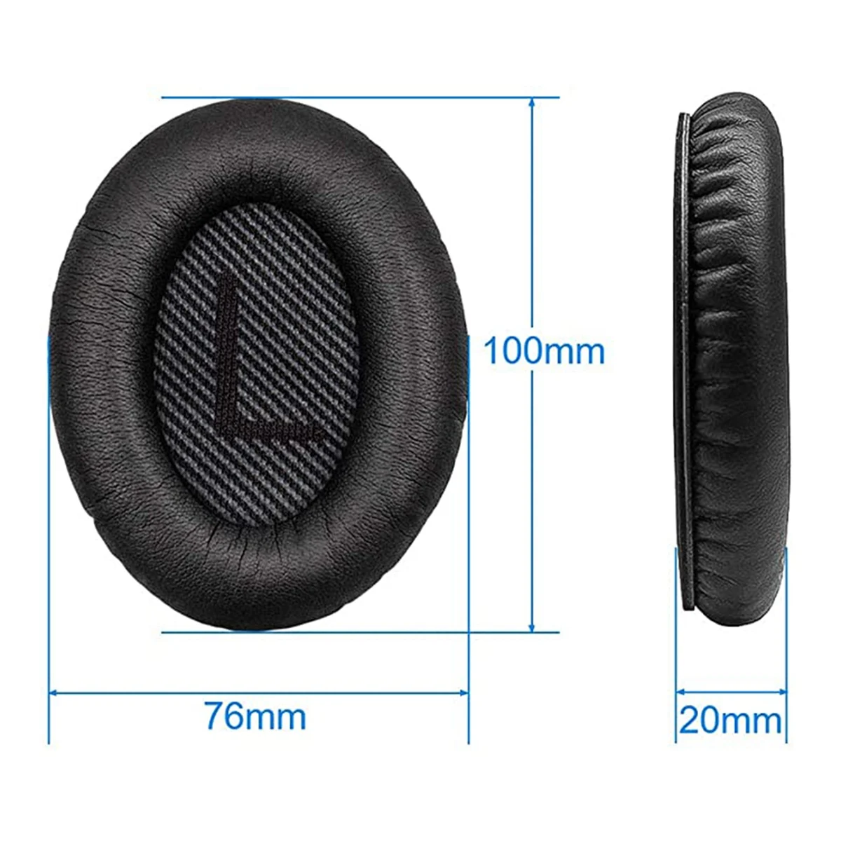 ABFS Replacement Earpads for Quiet Comfort 35 (QC35) and 35 II (QC35 II) Headphones(Black)