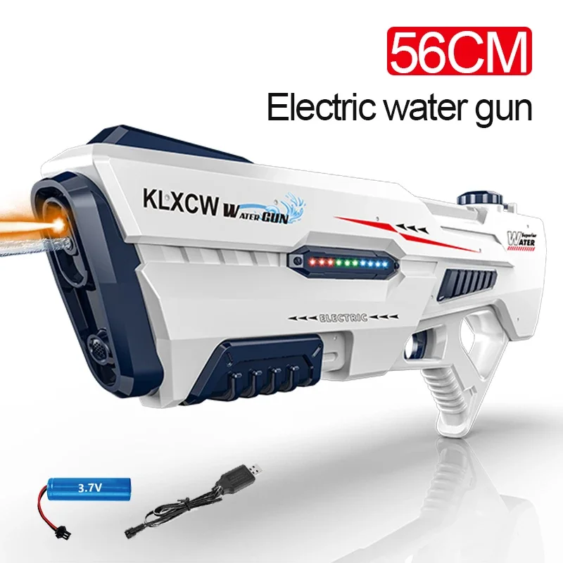 43-56 سنتيمتر لعبة حمام السباحة المتكاملة دليل وتلقائي المياه مدفع المياه الكهربائية التلقائي امتصاص مدفع المياه مع مسدس لعبة الإضاءة