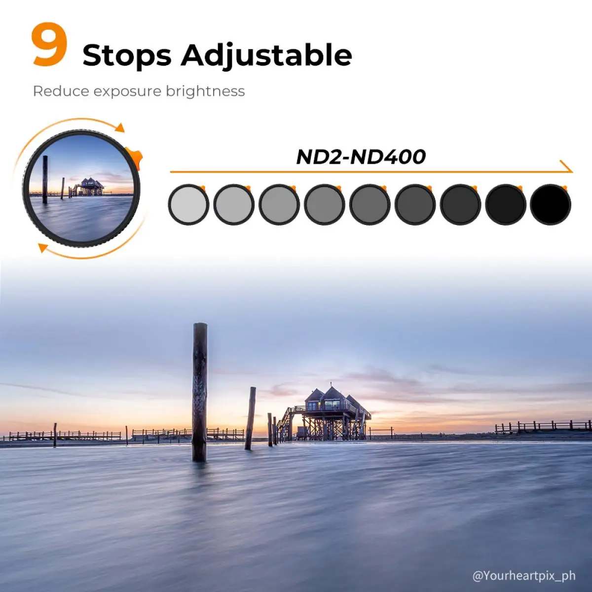 K&F Concept 67mm Variable ND Filter 77mm 58mm ND2 ND400 Ultra-thin Neutral Density Filter NANO-X 49mm 52mm 55mm 82mm 62mm 72mm