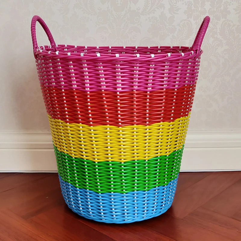 Extra Large Clothes Storage Basket Dirty Laundry Basket Toy Washing Basket Wicker Bucket Home Essential Clothing Basket