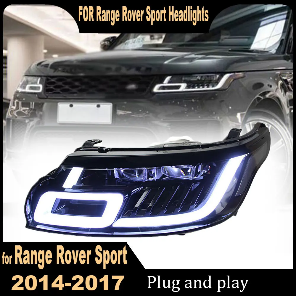 Car Led Lights For Land Rover Range Rover Sport LED Headlight 2014 2015 2016 2017 Head Lamp DRL Auto Accessories Plug and play