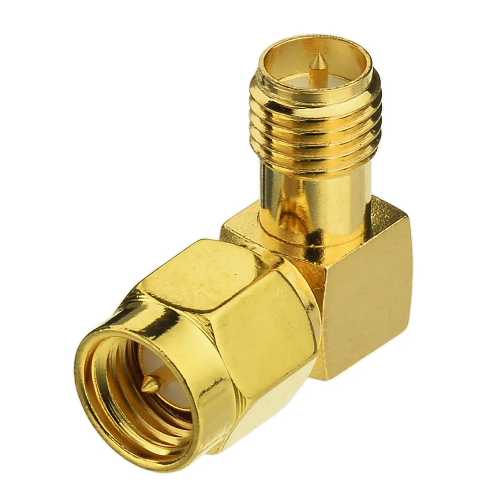 Superbat 5pcs SMA Right Angle Male to RP-SMA Female Adapter RF Coaxial Connector