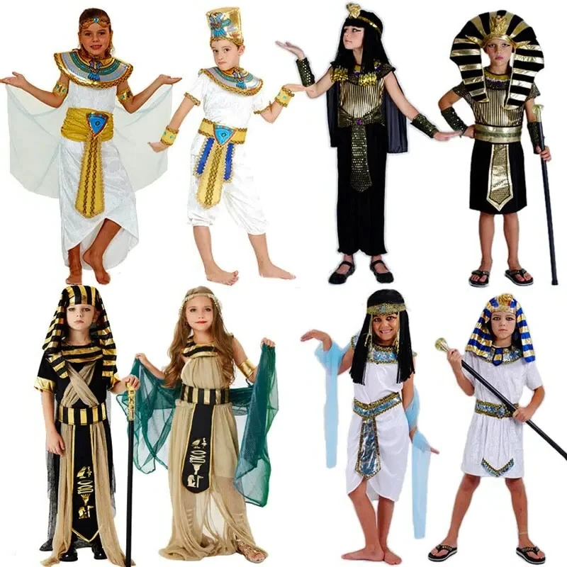 Niño niña Antiguo Egipto faraón egipcio Cleopatra Príncipe princesa disfraz para niños Cosplay anime cosplay