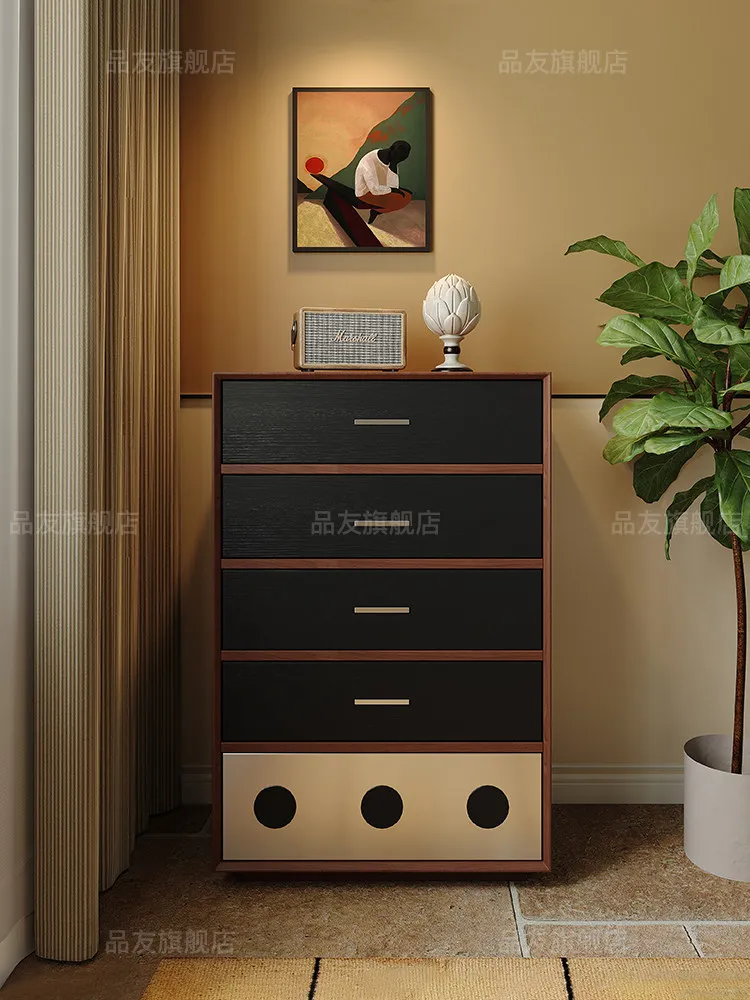 

PYJ medieval bedroom chest combination solid wood living room storage cabinet
