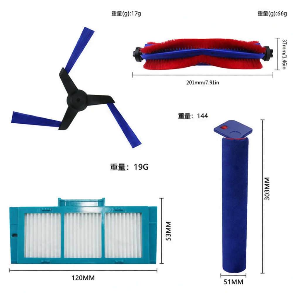 Replacement Parts For Dyson Spot Plus Scrub Ai Robot Vacuum Cleaner Accessories Main Brush Side Brushes Filter Mop Cloth