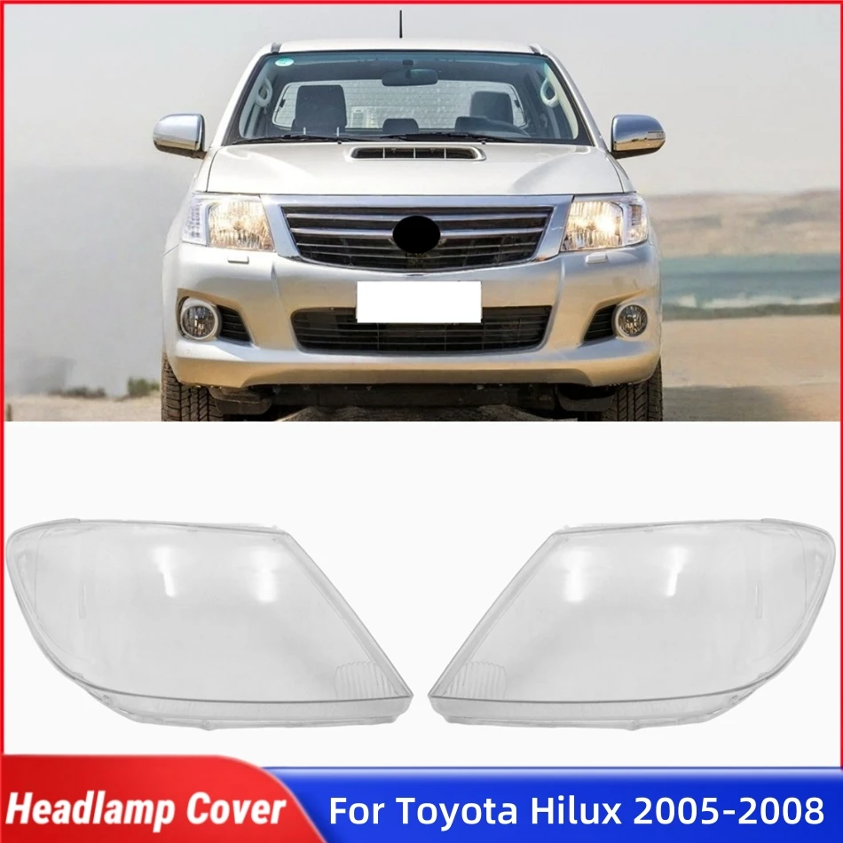

Для Toyota Hilux 2005 2006 2007 2008, аксессуары, крышки автомобильных ламп, корпус фары, крышка объектива передней фары автомобиля, корпус фары
