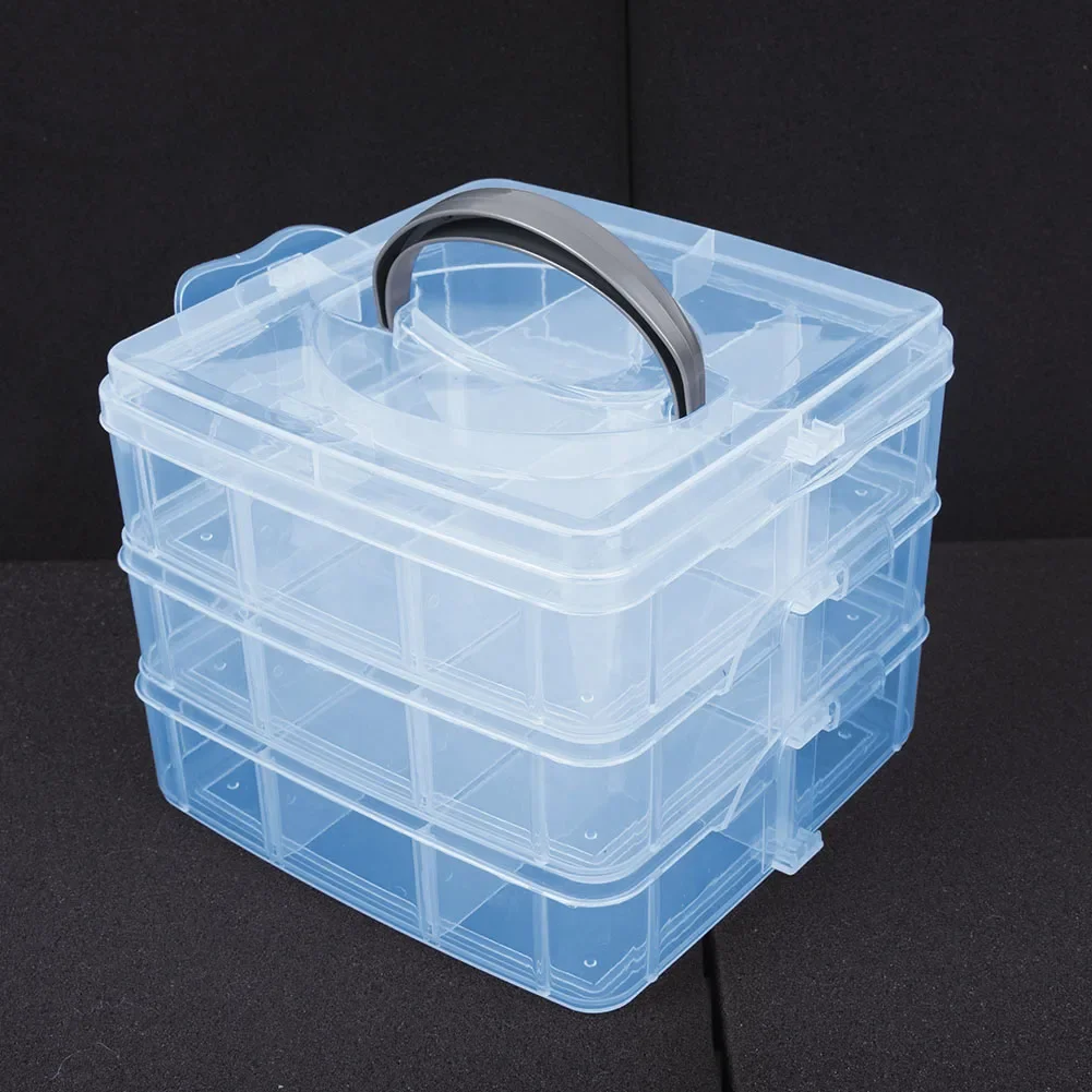 

Beads Storage Box Case Clear Container Dustproof Holder Jewelry Mini Multifunction Organizer Plastic Space saving