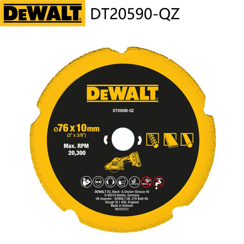 Dewalt DCS438 Angle Grinder Original Cutting Wheel 76*10MM For Metal/Wood/Stone Universal Saw Blade DT20590