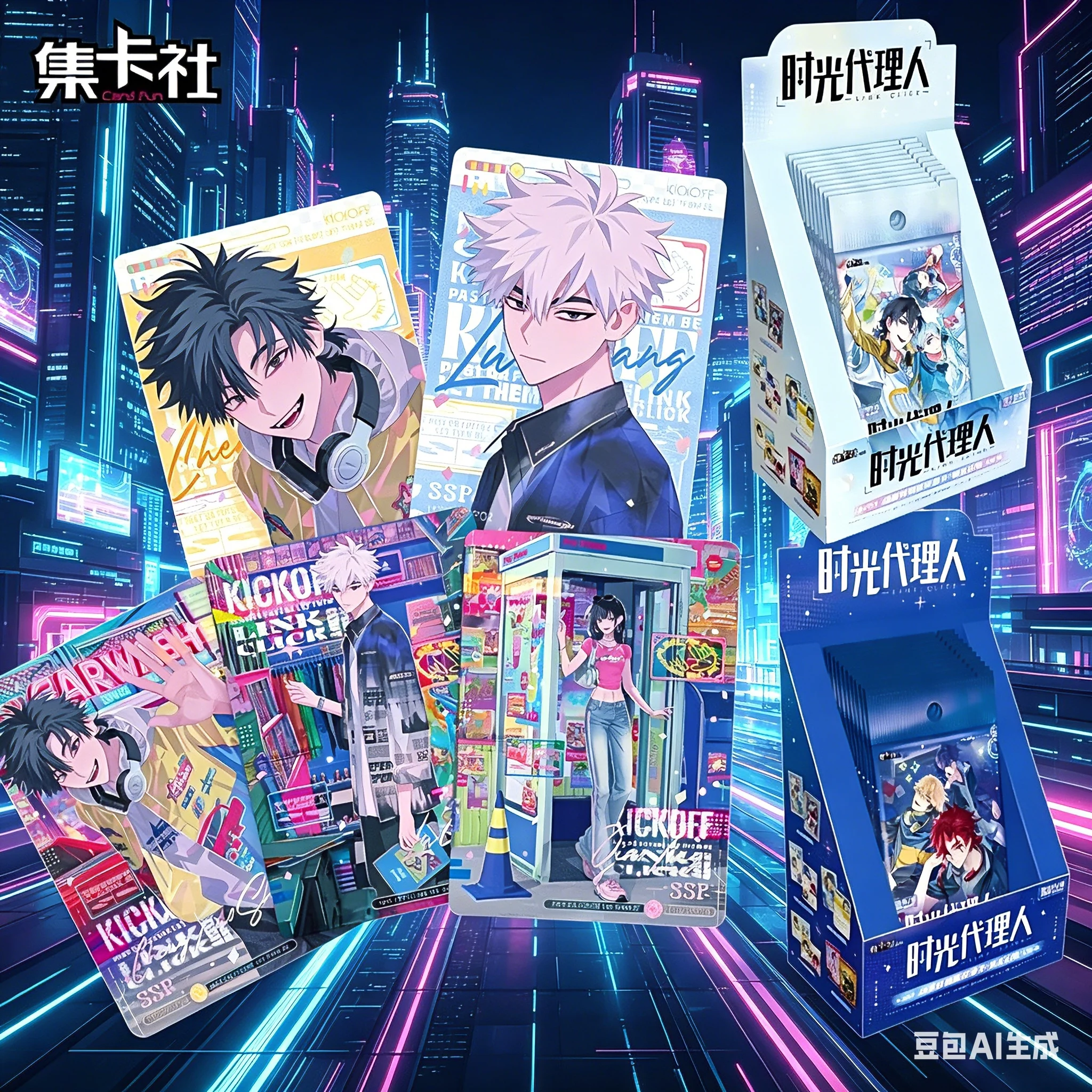 Genuine Link Click Anime Ryuguang Fantasy Electric Collection Cards Cheng Xiaoshi Lu Guang Anime Peripheral Collectible Cards
