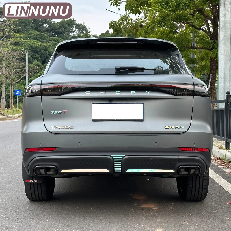 LINNUNU Black Exhaust Pipe Trim Cover For Chery Tiggo 9 2025 2026 Car Muffler End Decor Frame Accessories Four hole exhaust pipe - view 5