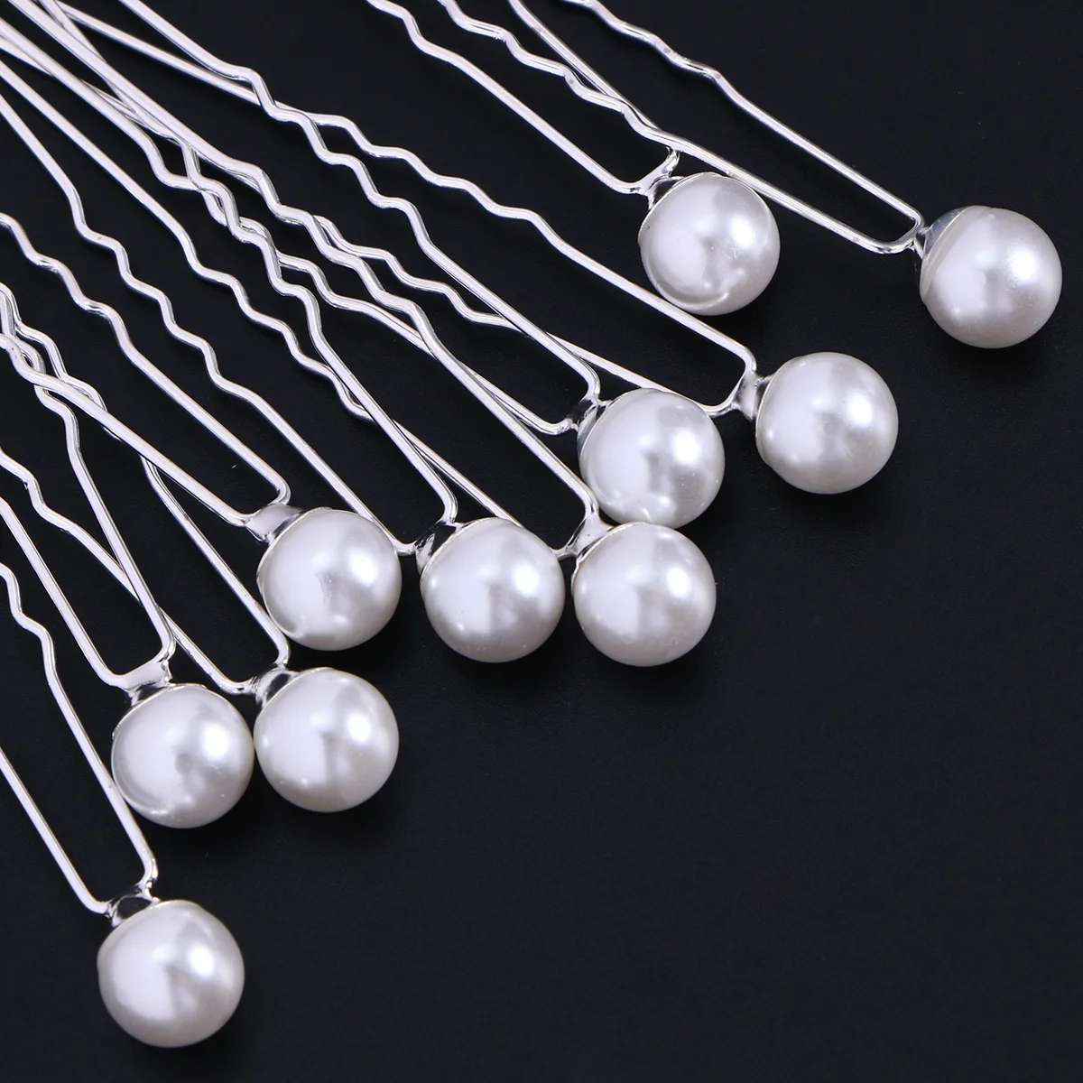 10 قطعة أداة تصفيف الشعر U شكل مطرز دوامة دبوس للنساء الفتيات الزفاف الشعر مجوهرات الديكور اللؤلؤ دبابيس الشعر دبوس الشعر الزفاف #1