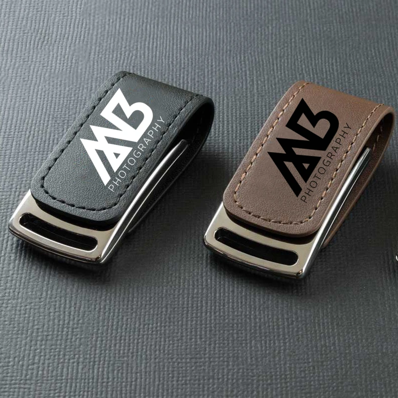 금속 가죽 컬러 인쇄 로고, USB2.0 플래시 드라이브, 무료 커스텀, 4GB, 8GB, 16GB, 32GB, 64GB, 128GB