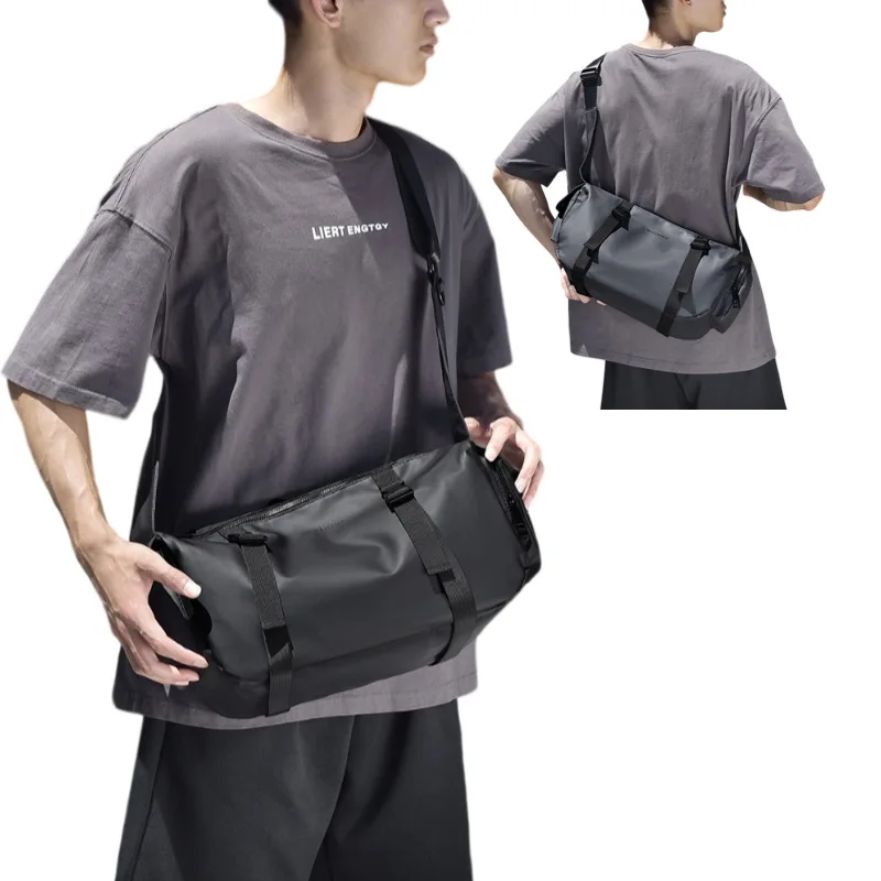 New High-end Men's Membrane Shoulder Bag with Large Capacity, Trendy and Multifunctional Crossbody Bag, Waterproof Sling Bag
