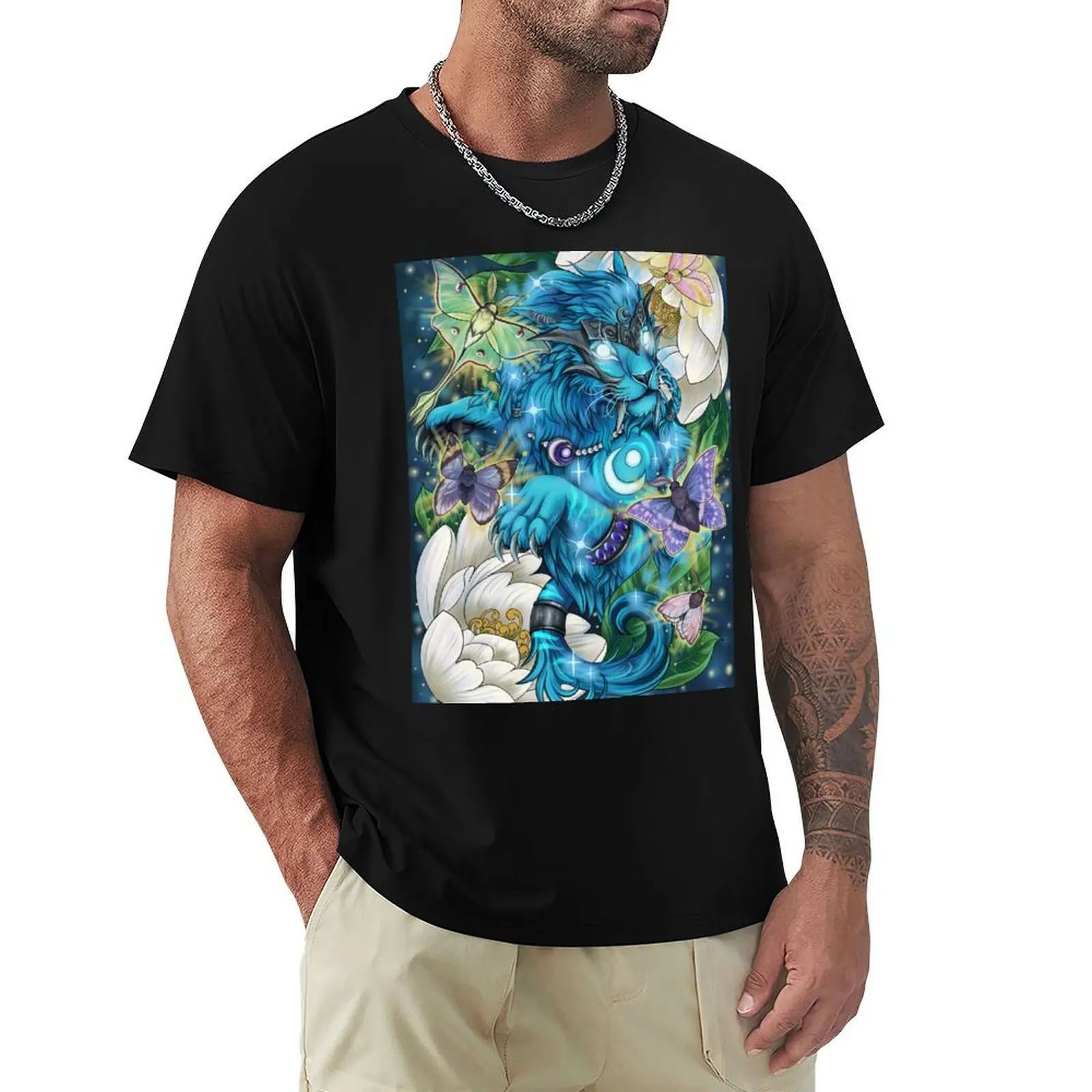 

Ghost of the Pridemother Druid Cat T-Shirt quick-drying graphic t shirt vintage boys whites mens t shirts casual stylish