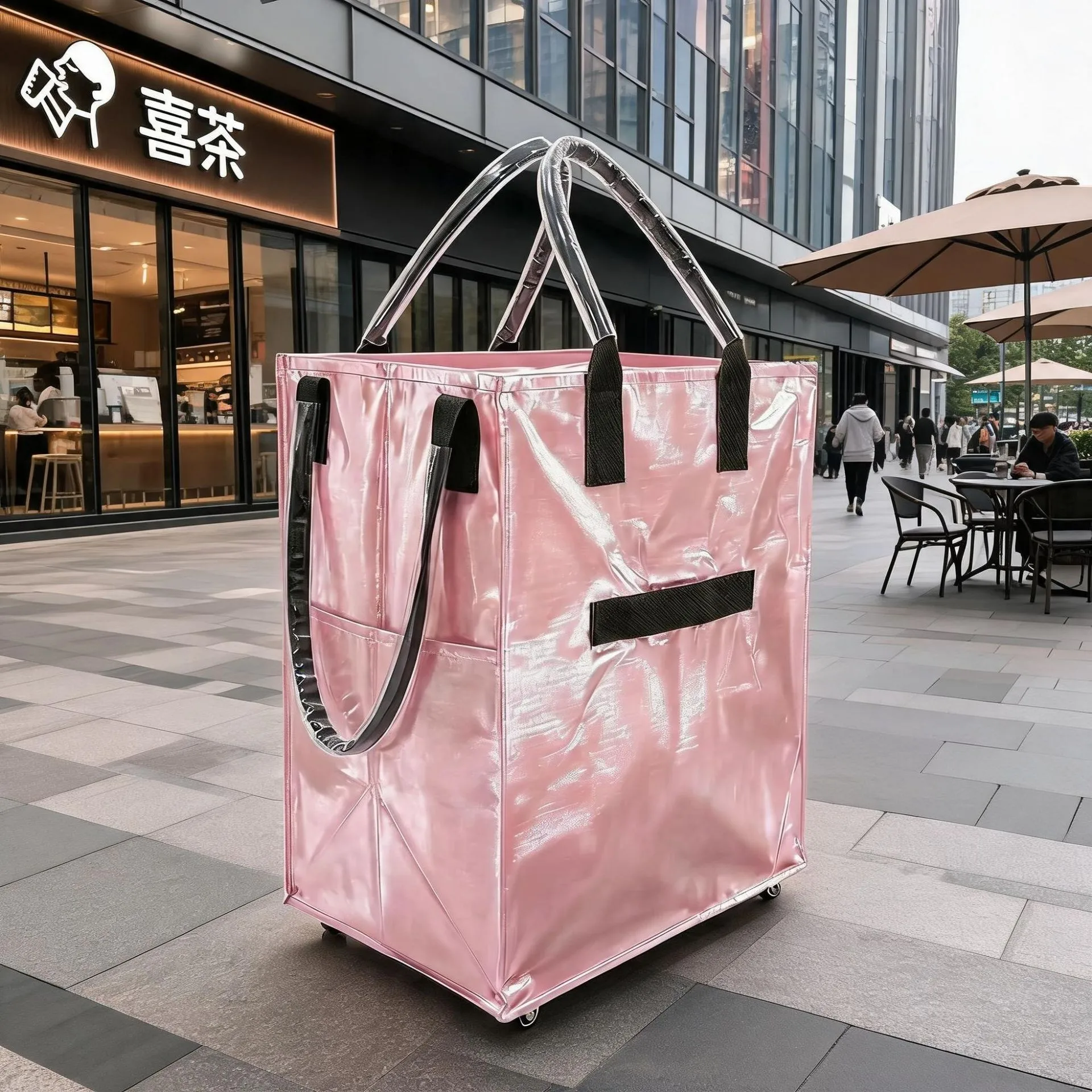 HULKEN 大容量折りたたみ式ハンドヘルド荷物バッグ、静音ユニバーサル