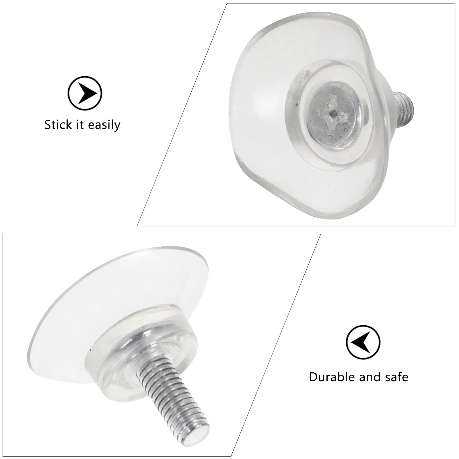 

6Pcs Transparent PVC Glass Suction Cup Anti-Collision Strong Hold Easy Remove Reliable for Hand Made Decoration and Holiday