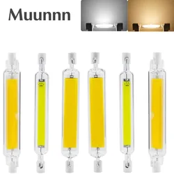 Mununnn 50W LED R7s COB 유리 튜브, 고출력 COB 전구, 가정용 교체 할로겐 램프, 78mm, 189mm, 118mm, J78 J118, AC110V, 120V, 220V