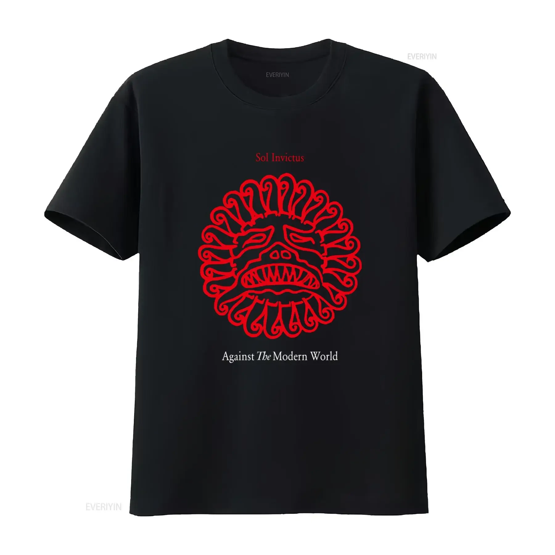 Sol Invictus Against The Modern World T Shirt Unique Red Design for Bold Fashion Statements vintage Washed