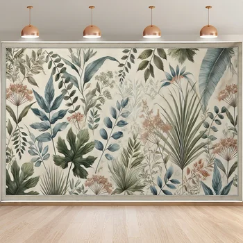 Green Leaf Floral Wall Tapestry 1