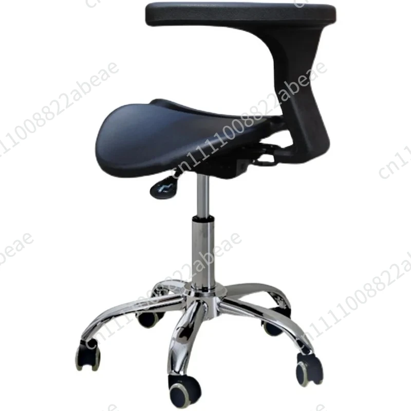 ‌Dental Saddle Stool - Adjustable Orthopedic Chair with Silent Wheels, Ergonomic Salon & Clinic Seat for Spa/Doctor