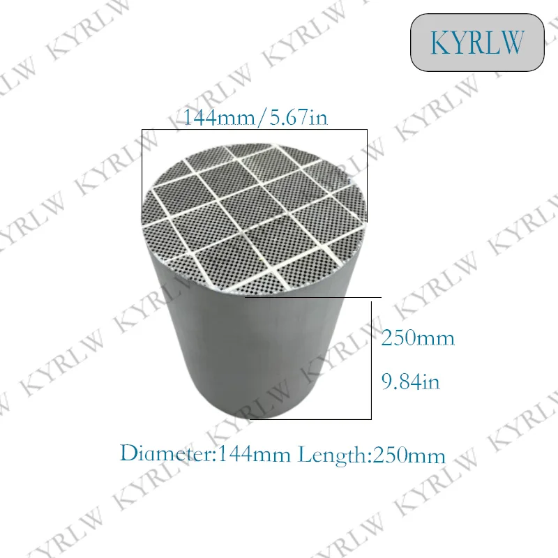 Sistema de escape de bajo precio, 144x250mm, 200cpsi, motor diésel Sic Dpf, filtro de partículas diésel de carburo de silicio